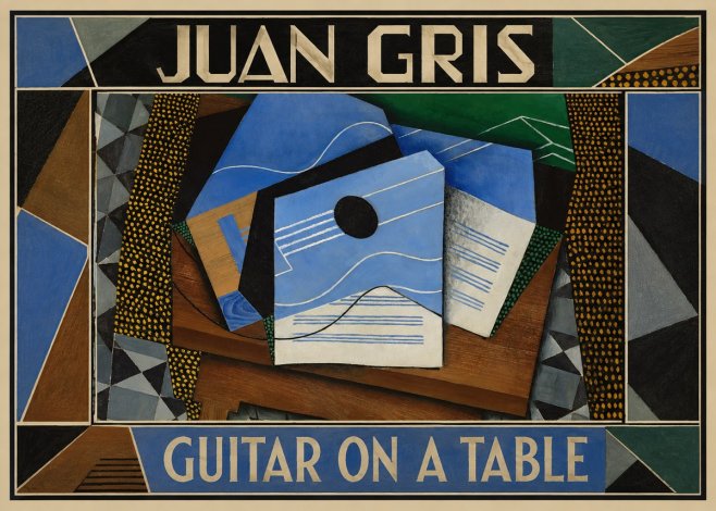 Juan Gris Guitar on a Table No4 - Plakát