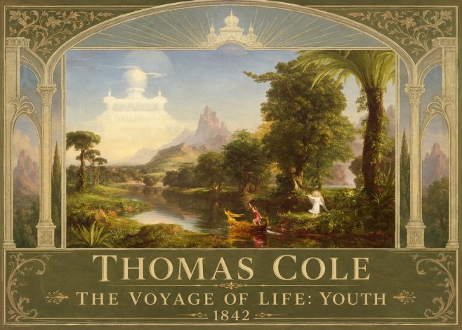 Thomas Cole The Voyage of Life: Youth III No3 - Plakát