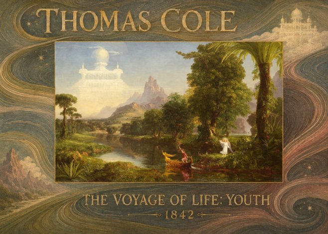 Thomas Cole The Voyage of Life: Youth III No4 - Plakát
