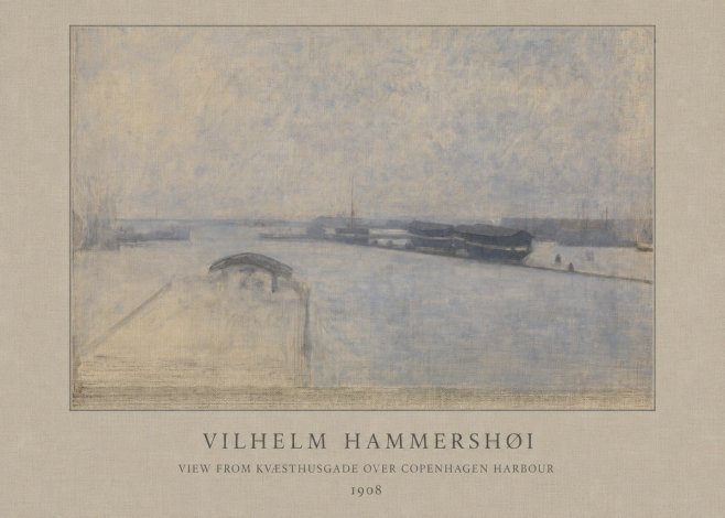 Vilhelm Hammershøi View from Kvæsthusgade over Copenhagen Harbour No4 - Plakát