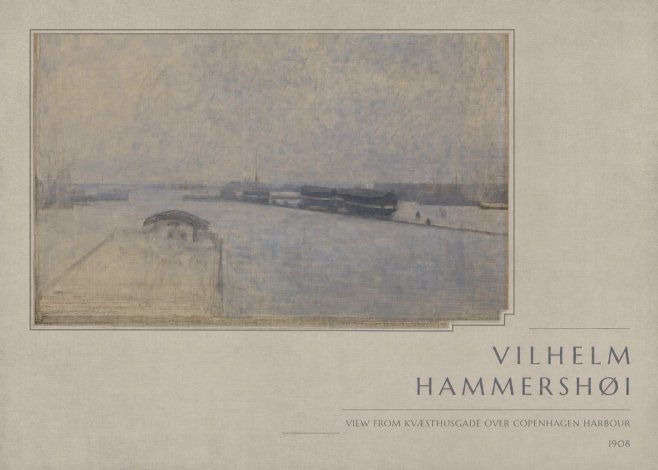 Vilhelm Hammershøi View from Kvæsthusgade over Copenhagen Harbour No6 - Plakát