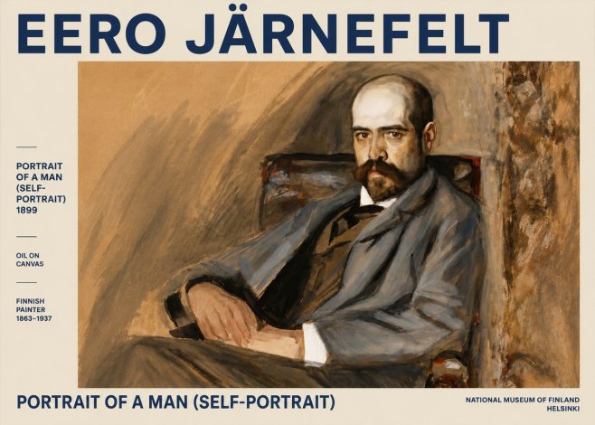 Eero Järnefelt Portrait of a Man (Self-portrait) No4 - Plakát
