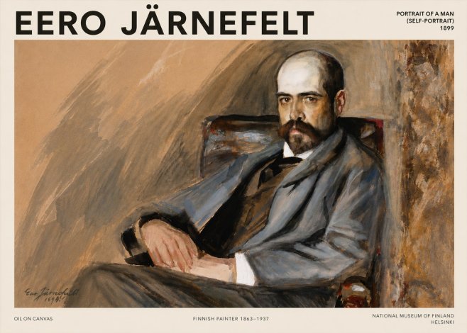 Eero Järnefelt Portrait of a Man (Self-portrait) No6 - Plakát
