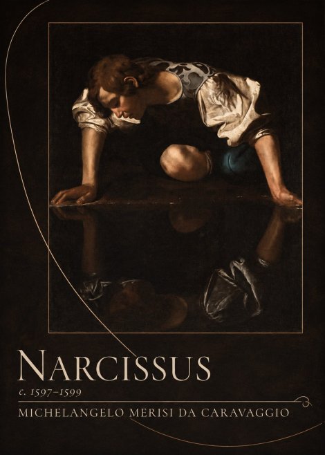 Michelangelo Merisi da Caravaggio Narcissus II No3 - Plakát