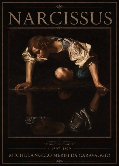 Michelangelo Merisi da Caravaggio Narcissus II No6 - Plakát