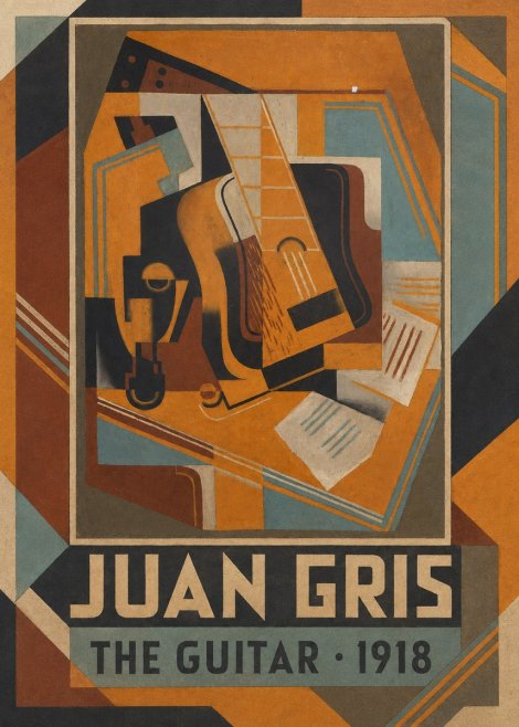 Juan Gris The Guitar No1 - Plakát