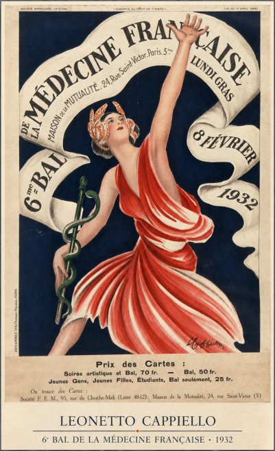 Leonetto Cappiello 6E Bal De La Médecine Française - 1932 No5 - Plakát