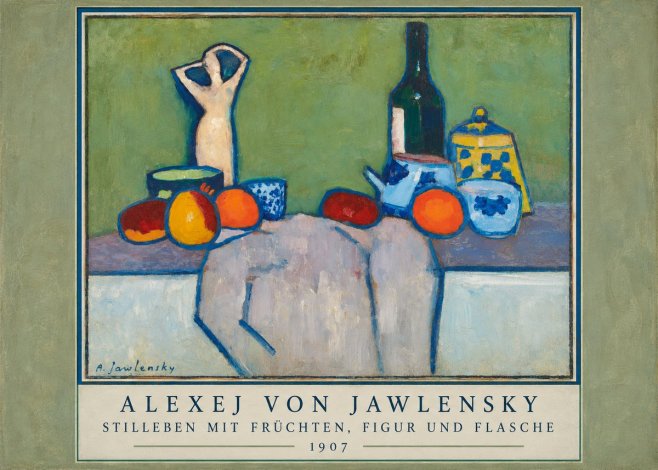 Alexej von Jawlensky Stilleben Mit Früchten, Figur Und Flasche 1907 No3 - Plakát