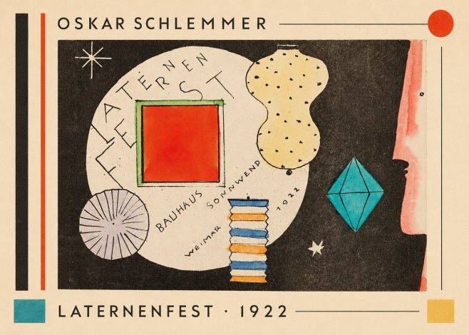 Oskar Schlemmer Laternenfest No1 - Plakát
