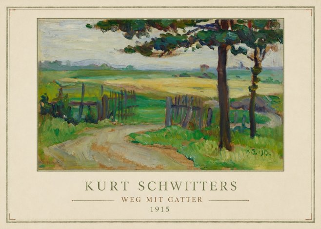 Kurt Schwitters Weg Mit Gatter No1 - Plakát