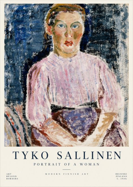 Tyko Sallinen Portrait of a Woman II No1 - Plakát