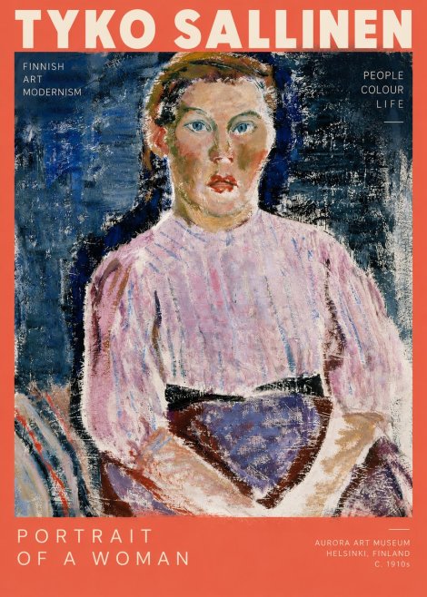 Tyko Sallinen Portrait of a Woman II No5 - Plakát