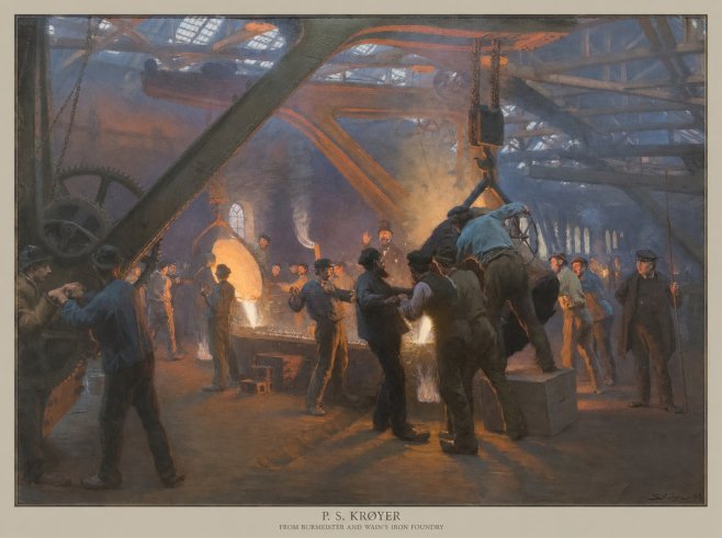P.S. Krøyer From Burmeister and Wain's Iron Foundry No5 - Plakát