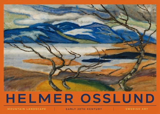 Helmer Osslund Mountain Landscape No2 - Plakát