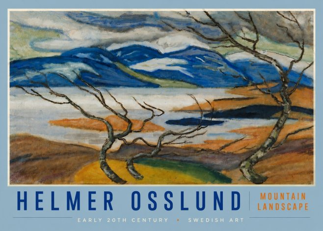 Helmer Osslund Mountain Landscape No4 - Plakát