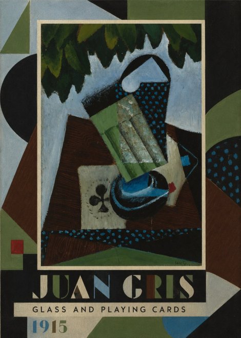 Juan Gris Glass and Playing Cards No1 - Plakát