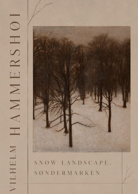 Vilhelm Hammershøi Snow Landscape, Søndermarken No3 - Plakát