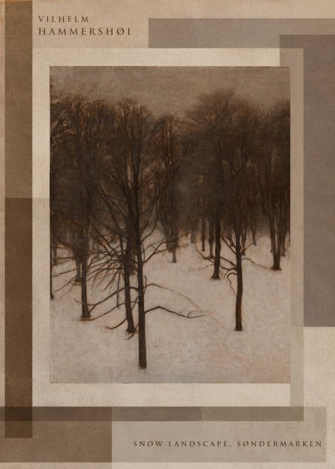 Vilhelm Hammershøi Snow Landscape, Søndermarken No6 - Plakát