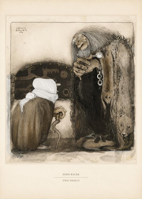John Bauer Two Trolls No5 - Plakát