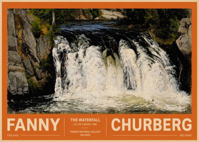 Fanny Churberg The Waterfall No5 - Plakát
