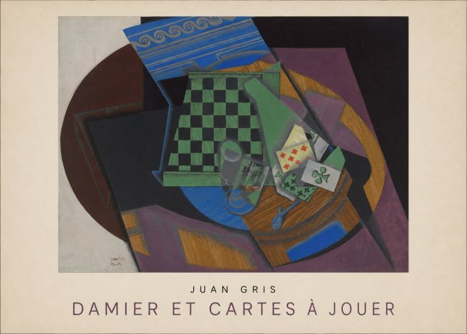 Juan Gris Damier Et Cartes À Jouer No3 - Plakát