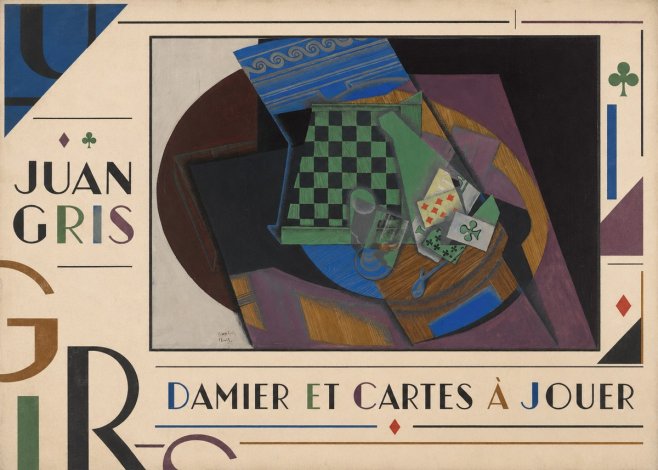 Juan Gris Damier Et Cartes À Jouer No5 - Plakát