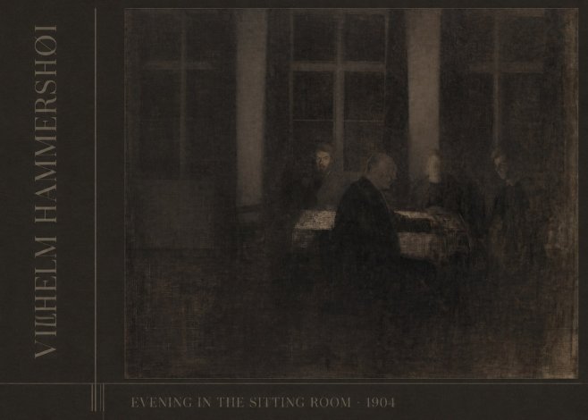 Vilhelm Hammershøi Evening in the Sitting Room No2 - Plakát