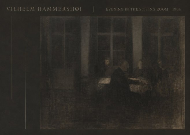 Vilhelm Hammershøi Evening in the Sitting Room No3 - Plakát