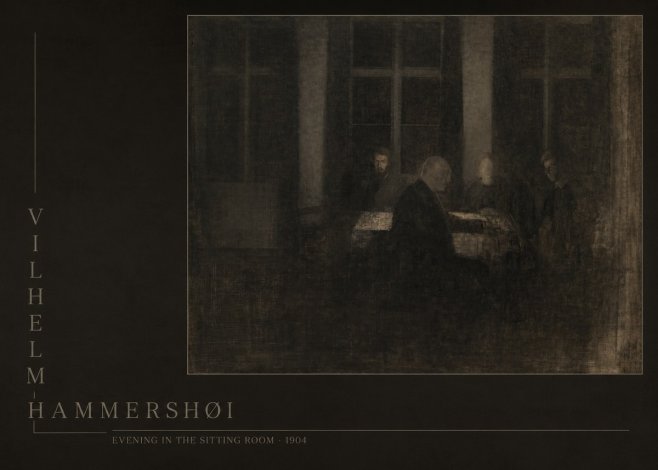 Vilhelm Hammershøi Evening in the Sitting Room No6 - Plakát