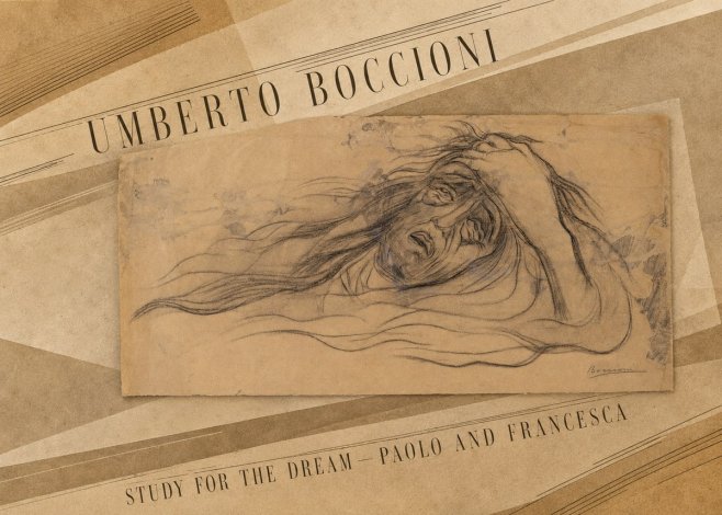 Umberto Boccioni Study for the Dream — Paolo and Francesca No4 - Plakát