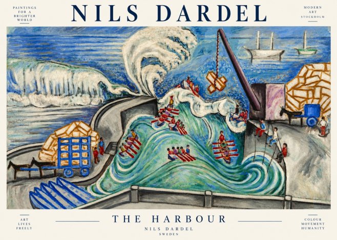 Nils Dardel The Harbour No3 - Plakát