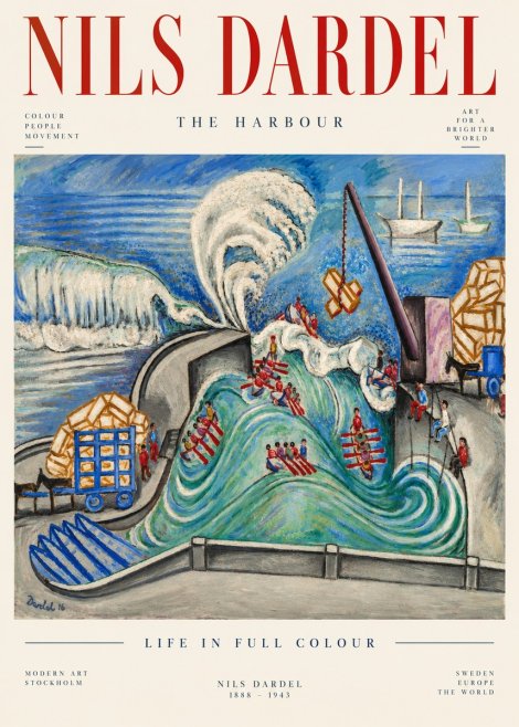 Nils Dardel The Harbour No5 - Plakát