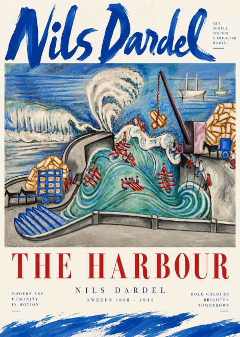 Nils Dardel The Harbour No6 - Plakát