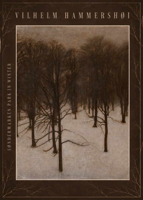 Vilhelm Hammershøi Søndermarken Park in Winter No4 - Plakát