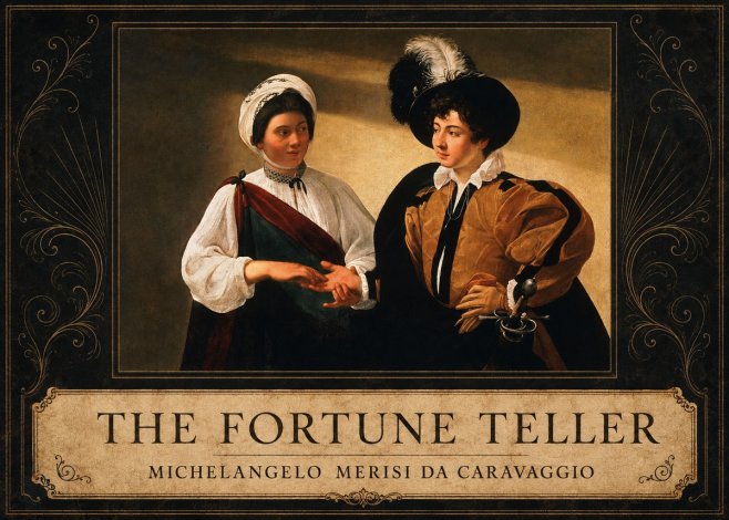 Michelangelo Merisi da Caravaggio The Fortune Teller III No2 - Plakát