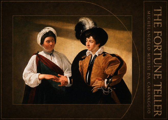 Michelangelo Merisi da Caravaggio The Fortune Teller III No3 - Plakát