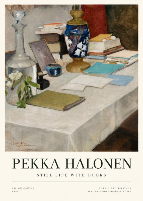 Pekka Halonen Still Life with Books No6 - Plakát