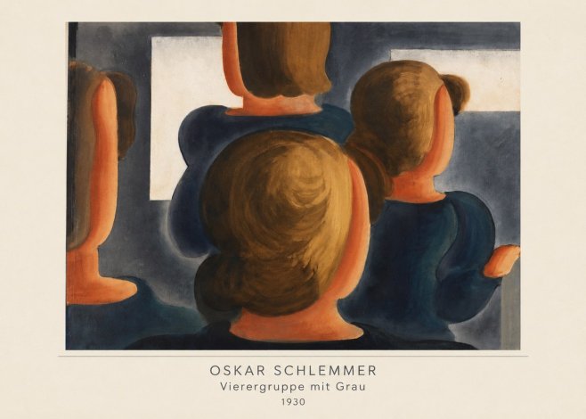 Oskar Schlemmer Vierergruppe Mit Grau No4 - Plakát