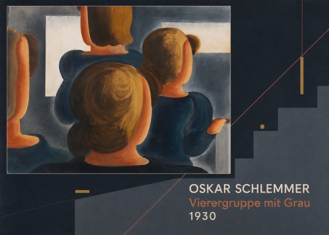 Oskar Schlemmer Vierergruppe Mit Grau No6 - Plakát