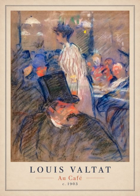 Louis Valtat Au Café No4 - Plakát