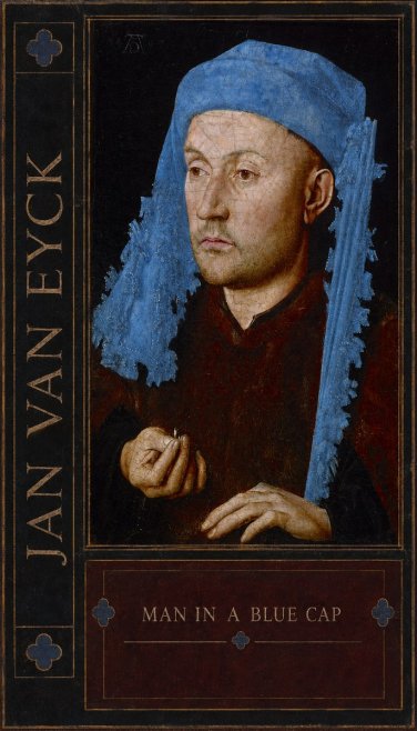 Jan van Eyck Man in a Blue Cap I No4 - Plakát