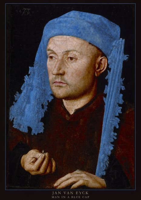 Jan van Eyck Man in a Blue Cap I No5 - Plakát