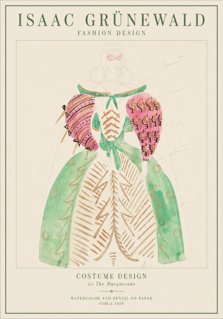 Isaac Grünewald Costume Design for the Masquerade No1 - Plakát