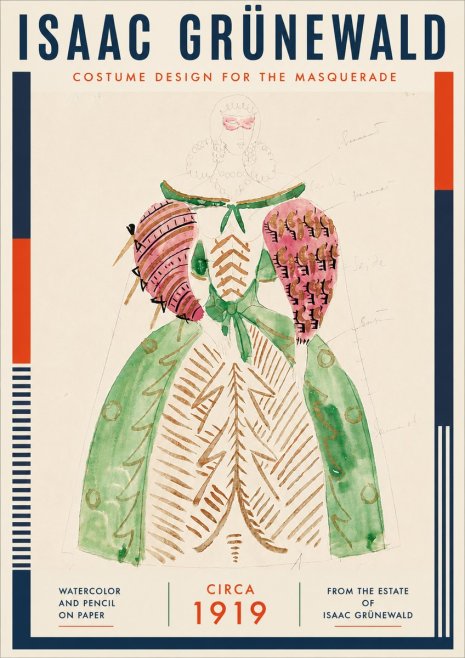 Isaac Grünewald Costume Design for the Masquerade No5 - Plakát