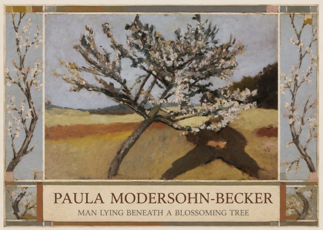 Paula Modersohn-Becker Man Lying Beneath a Blossoming Tree No1 - Plakát