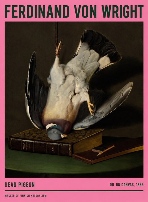 Ferdinand von Wright Dead Pigeon No2 - Plakát