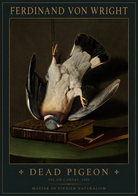Ferdinand von Wright Dead Pigeon No5 - Plakát