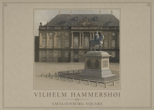 Vilhelm Hammershøi Amalienborg Square II No1 - Plakát