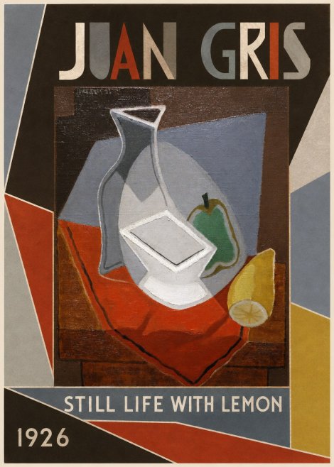 Juan Gris Still Life with Lemon No1 - Plakát