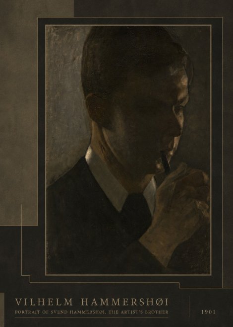Vilhelm Hammershøi Portrait of Svend Hammershøi, the Artist's Brother No3 - Plakát